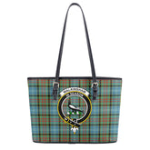 Walkinshaw Tartan Crest Leather Tote Bag